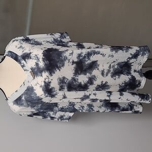 Ranphee Size 3XL Blue/White Tie Dye T-Shirt
